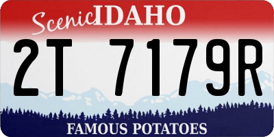 ID license plate 2T7179R