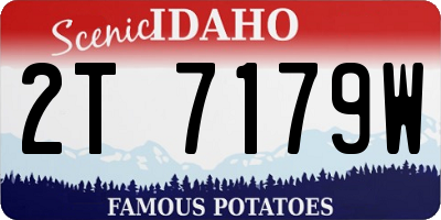 ID license plate 2T7179W