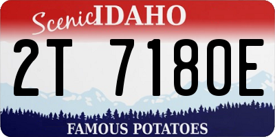ID license plate 2T7180E