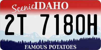 ID license plate 2T7180H