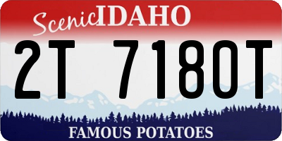 ID license plate 2T7180T