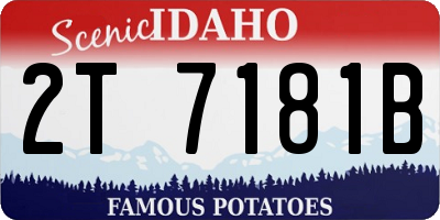 ID license plate 2T7181B