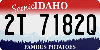 ID license plate 2T7182Q