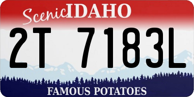 ID license plate 2T7183L