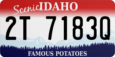 ID license plate 2T7183Q