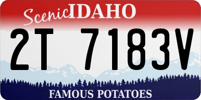 ID license plate 2T7183V