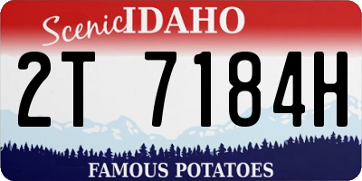 ID license plate 2T7184H