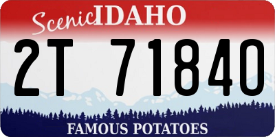 ID license plate 2T7184O
