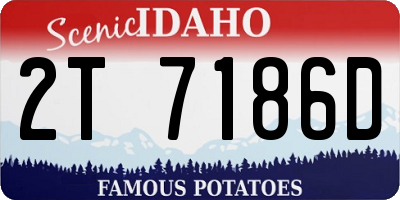 ID license plate 2T7186D