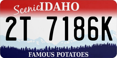 ID license plate 2T7186K