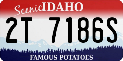 ID license plate 2T7186S
