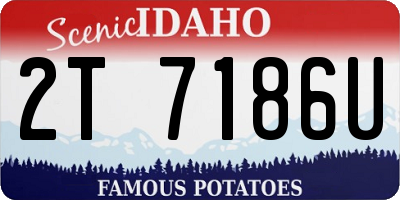 ID license plate 2T7186U