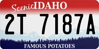 ID license plate 2T7187A