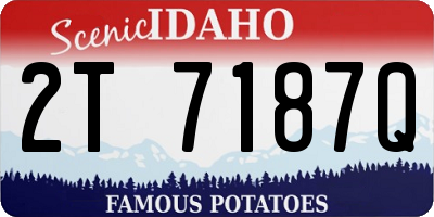 ID license plate 2T7187Q