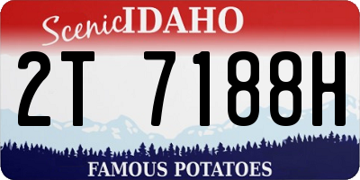 ID license plate 2T7188H