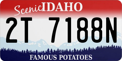 ID license plate 2T7188N