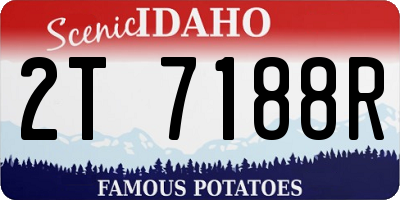 ID license plate 2T7188R