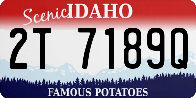 ID license plate 2T7189Q