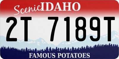 ID license plate 2T7189T
