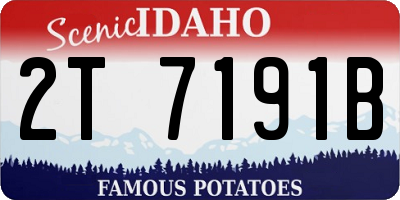 ID license plate 2T7191B