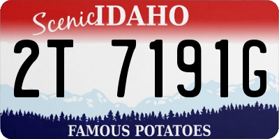 ID license plate 2T7191G