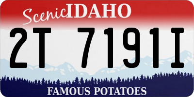 ID license plate 2T7191I