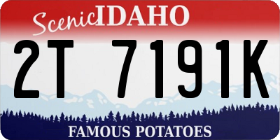 ID license plate 2T7191K