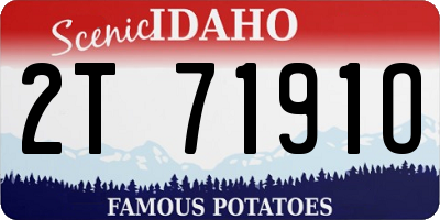ID license plate 2T7191O