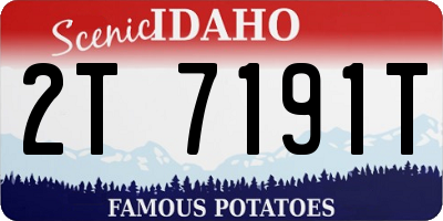 ID license plate 2T7191T