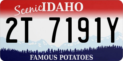 ID license plate 2T7191Y