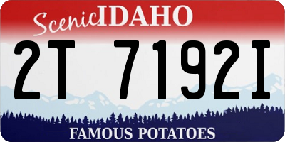 ID license plate 2T7192I