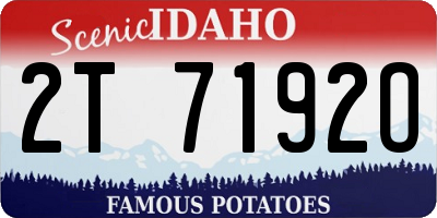 ID license plate 2T7192O