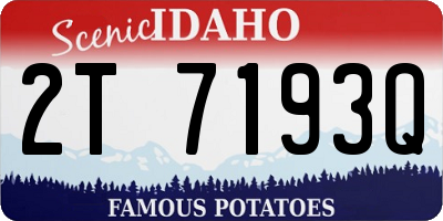ID license plate 2T7193Q