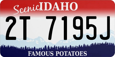 ID license plate 2T7195J