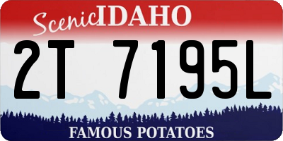 ID license plate 2T7195L