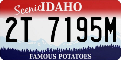 ID license plate 2T7195M