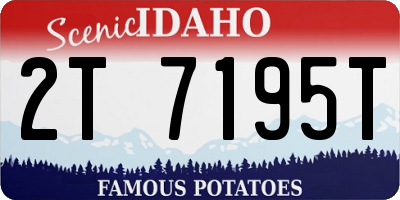 ID license plate 2T7195T