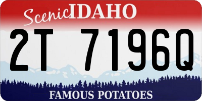 ID license plate 2T7196Q