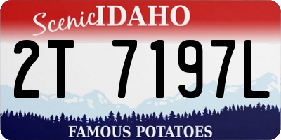 ID license plate 2T7197L