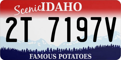 ID license plate 2T7197V