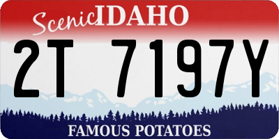 ID license plate 2T7197Y