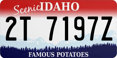 ID license plate 2T7197Z