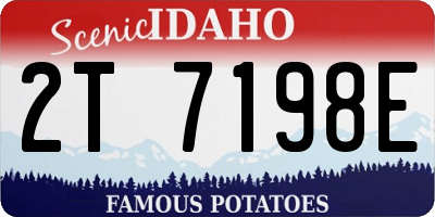 ID license plate 2T7198E