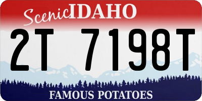 ID license plate 2T7198T