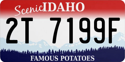 ID license plate 2T7199F