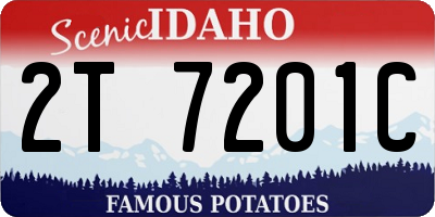ID license plate 2T7201C