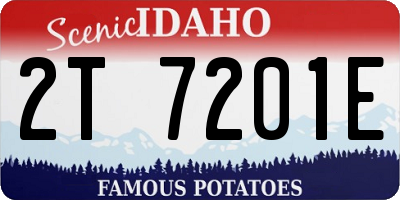 ID license plate 2T7201E