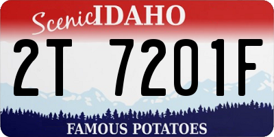 ID license plate 2T7201F