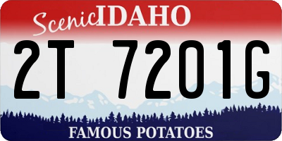 ID license plate 2T7201G