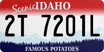 ID license plate 2T7201L